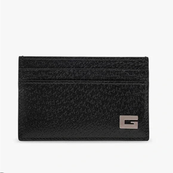 $750 New, Authentic GUCCI Black Leather Card Holder Unisex